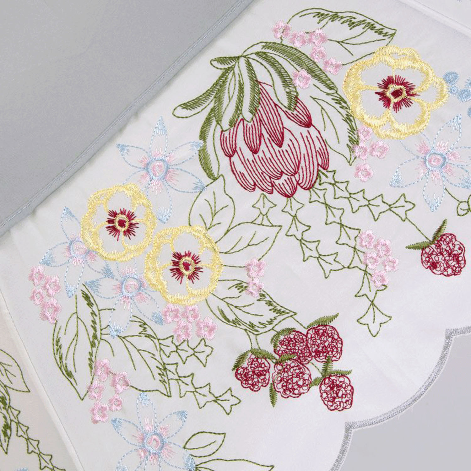 完全遮光 （晴雨兼用）女優日傘 「花束みたいな刺繍かわず張り」ショート折り畳み - 画像3