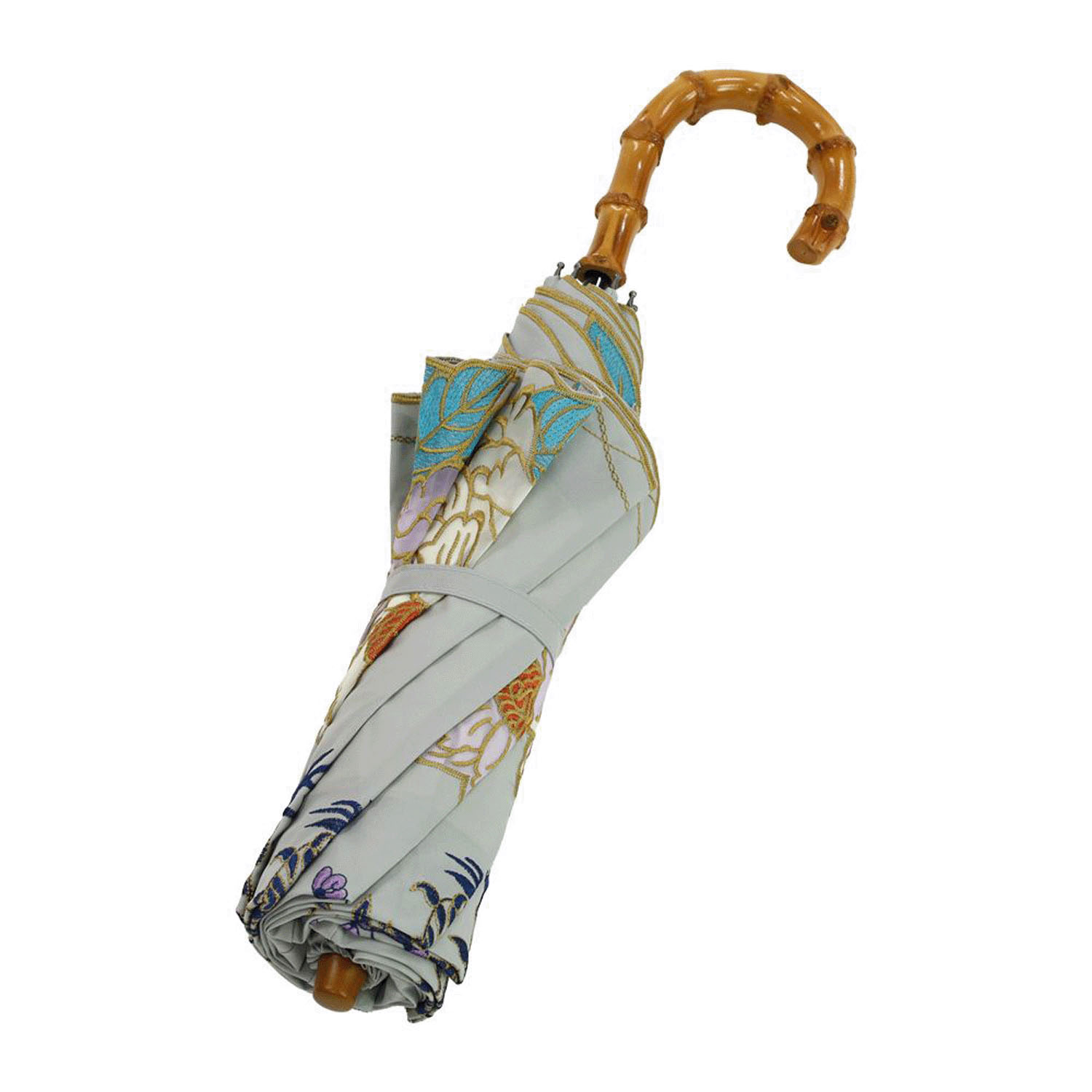 完全遮光 （晴雨兼用）女優日傘 「キーヤン牡丹オーガンジーかわず張り」ショート折り畳み傘 - 画像9