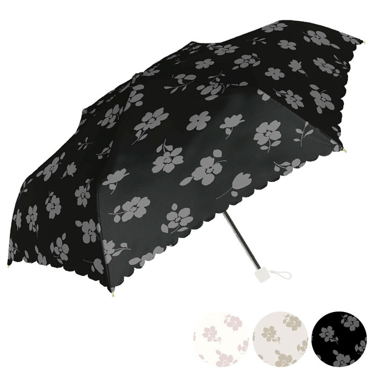 晴雨兼用 フリージア折傘 - 画像2