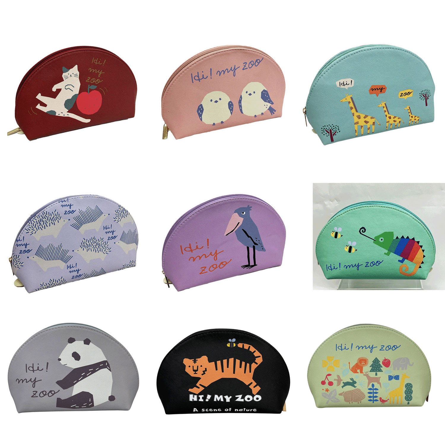 HI！MY ZOO アニマル柄 4連ポーチ