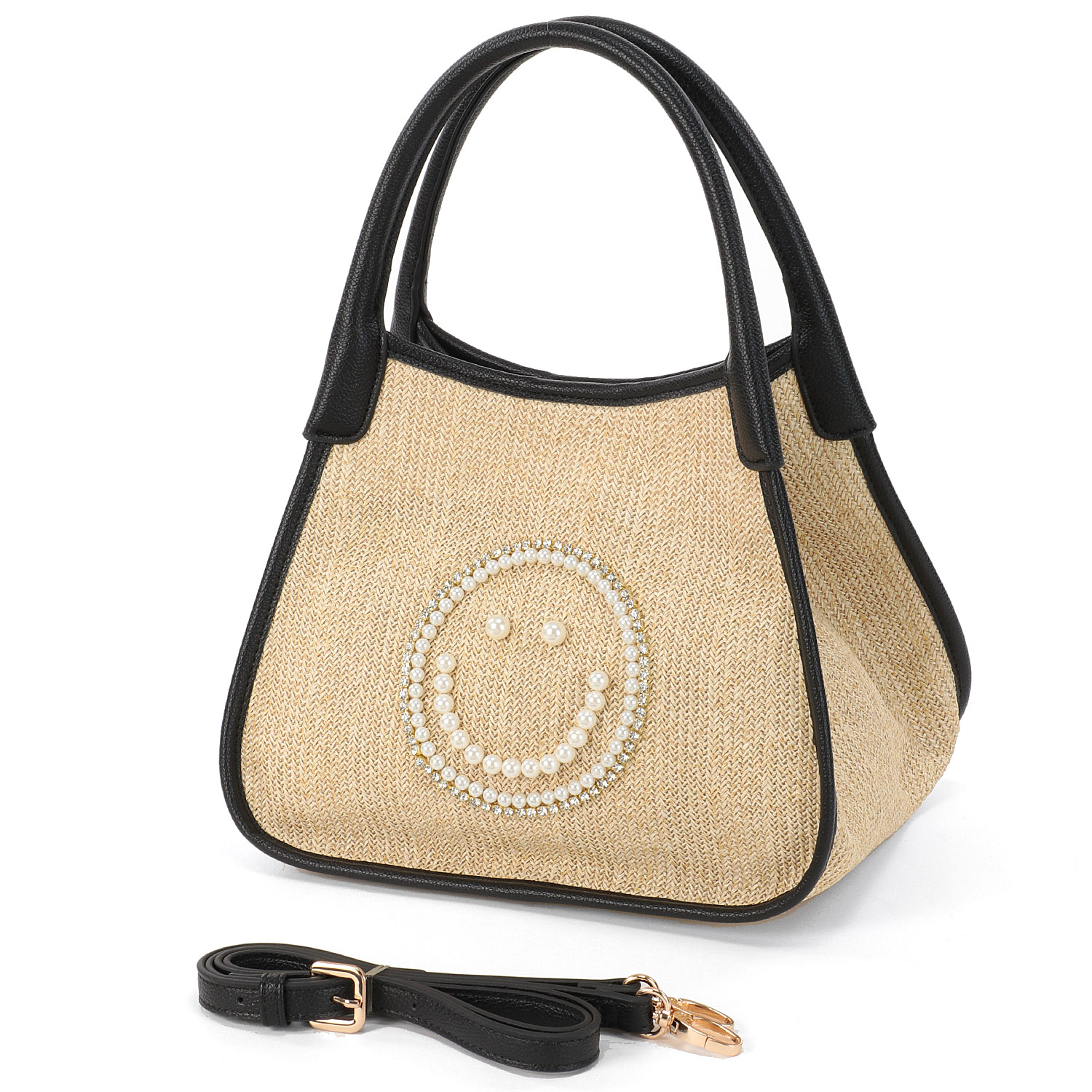 COOCO SMILEY パール刺繍シート2WAYトートバッグ - 画像4