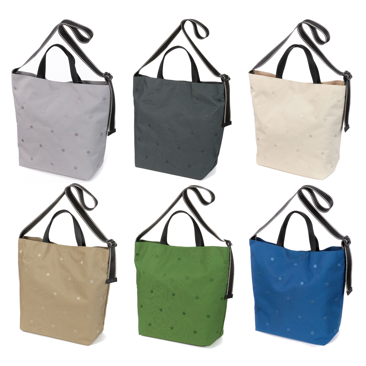 【新色入荷】cachecacheナイロンドット2WAYショルダーバッグ