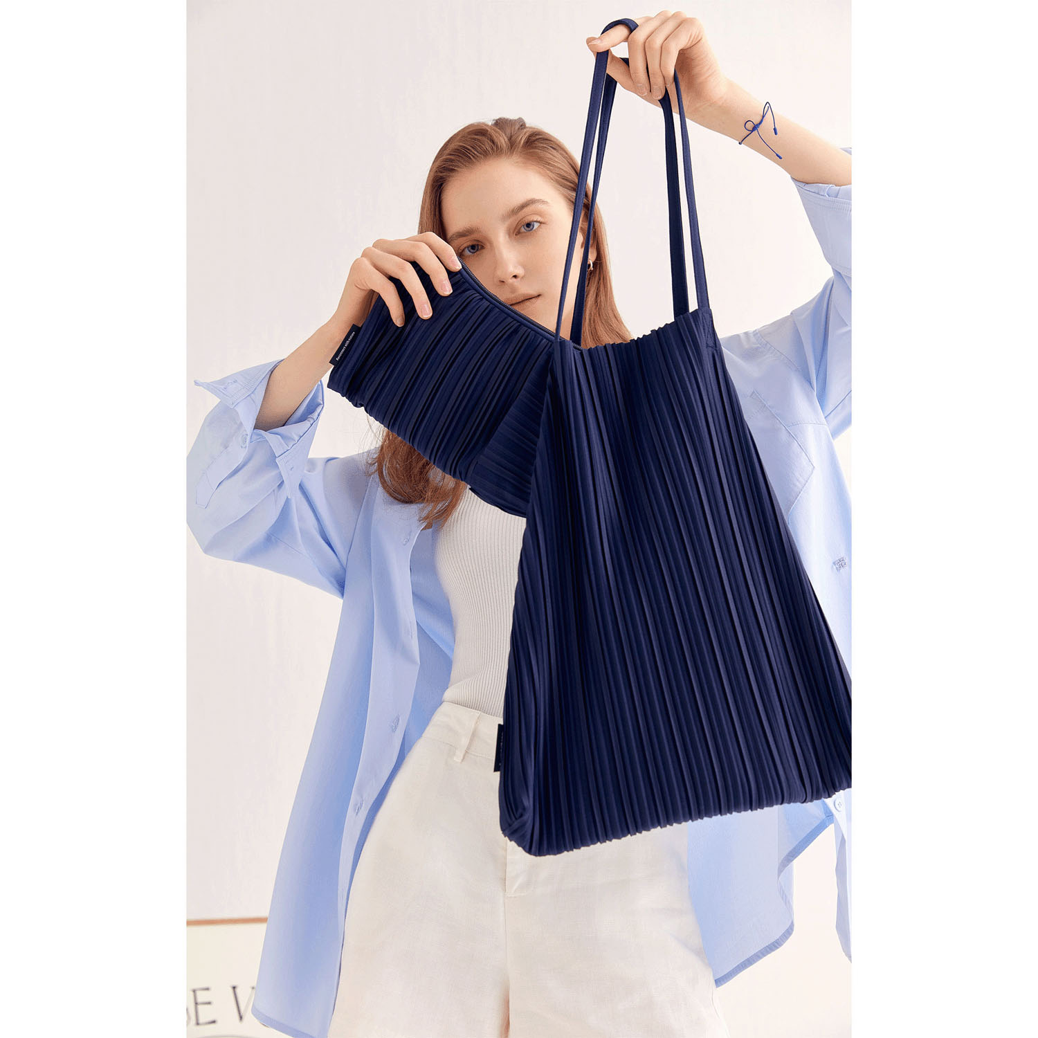 BLUEORB プリーツトートバッグ（ポーチ付き） - 画像42