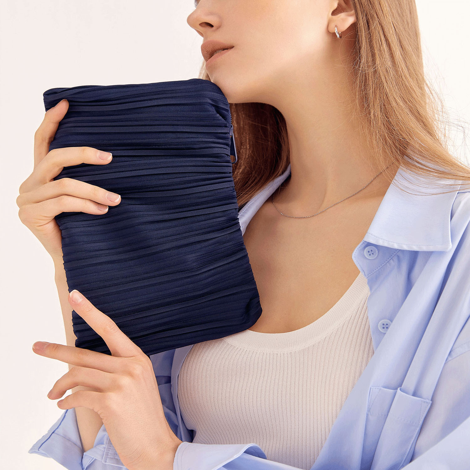 BLUEORB プリーツトートバッグ（ポーチ付き） - 画像44