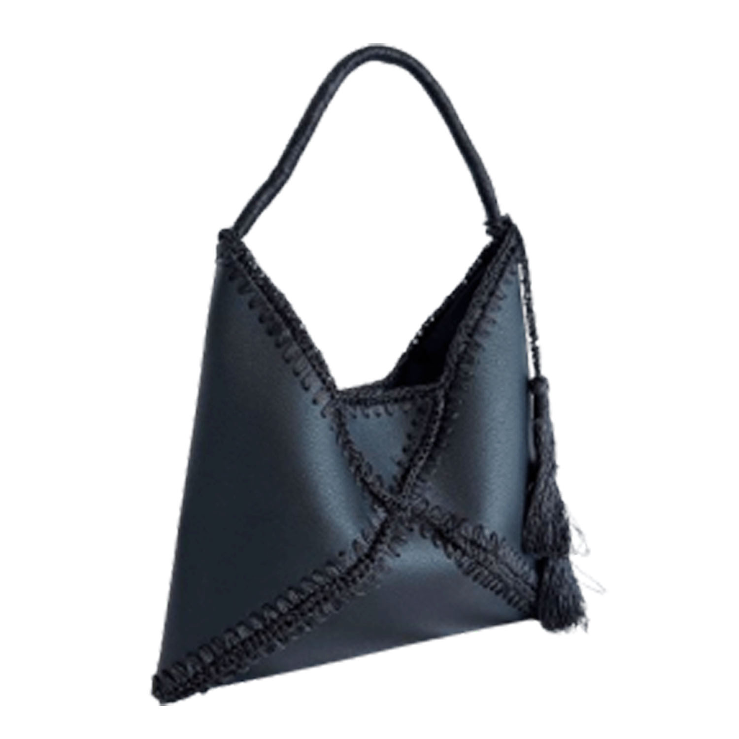 メタリックトライアングル型ワンショルダーバッグ - 画像2