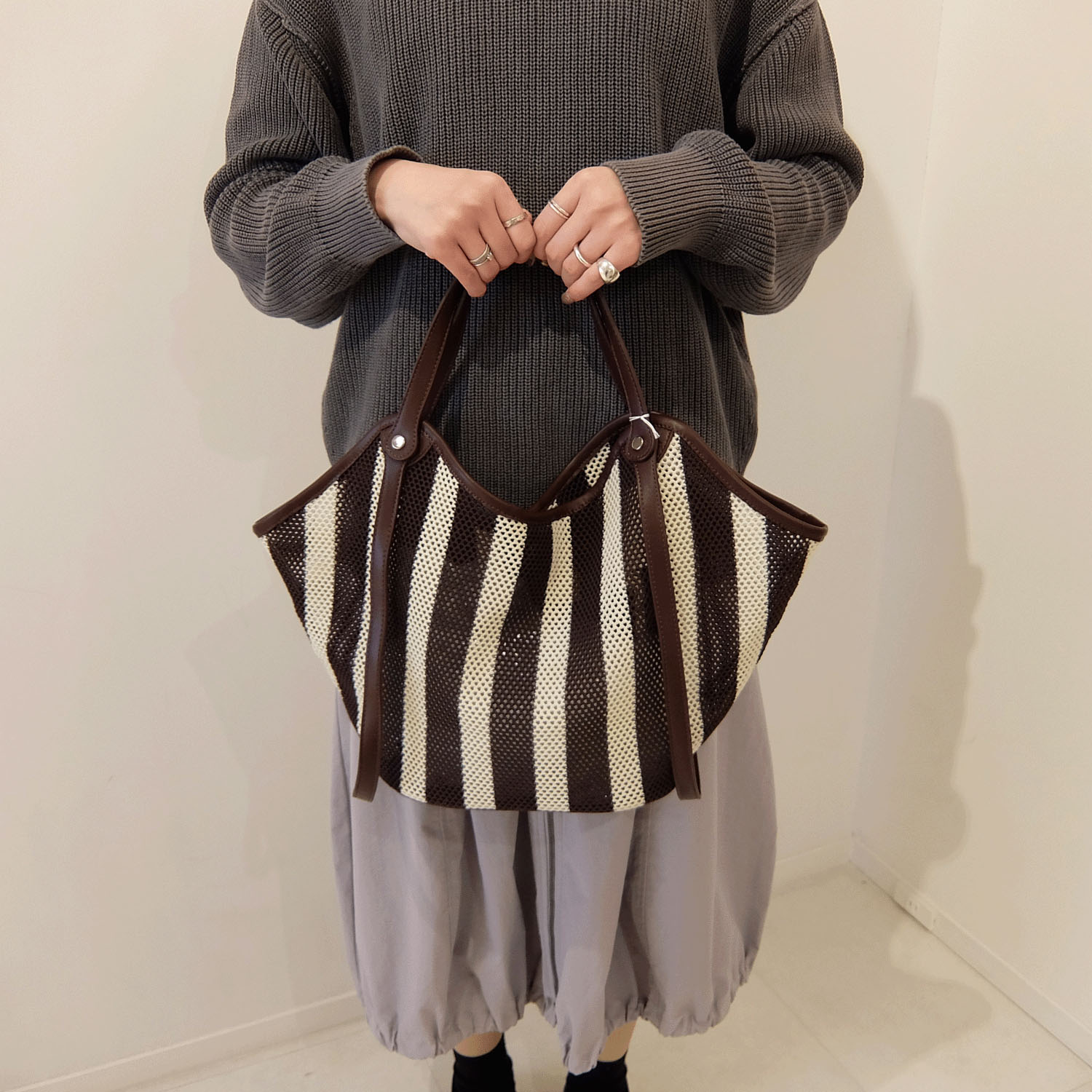 メッシュ2ハンドルトートバッグ - 画像3