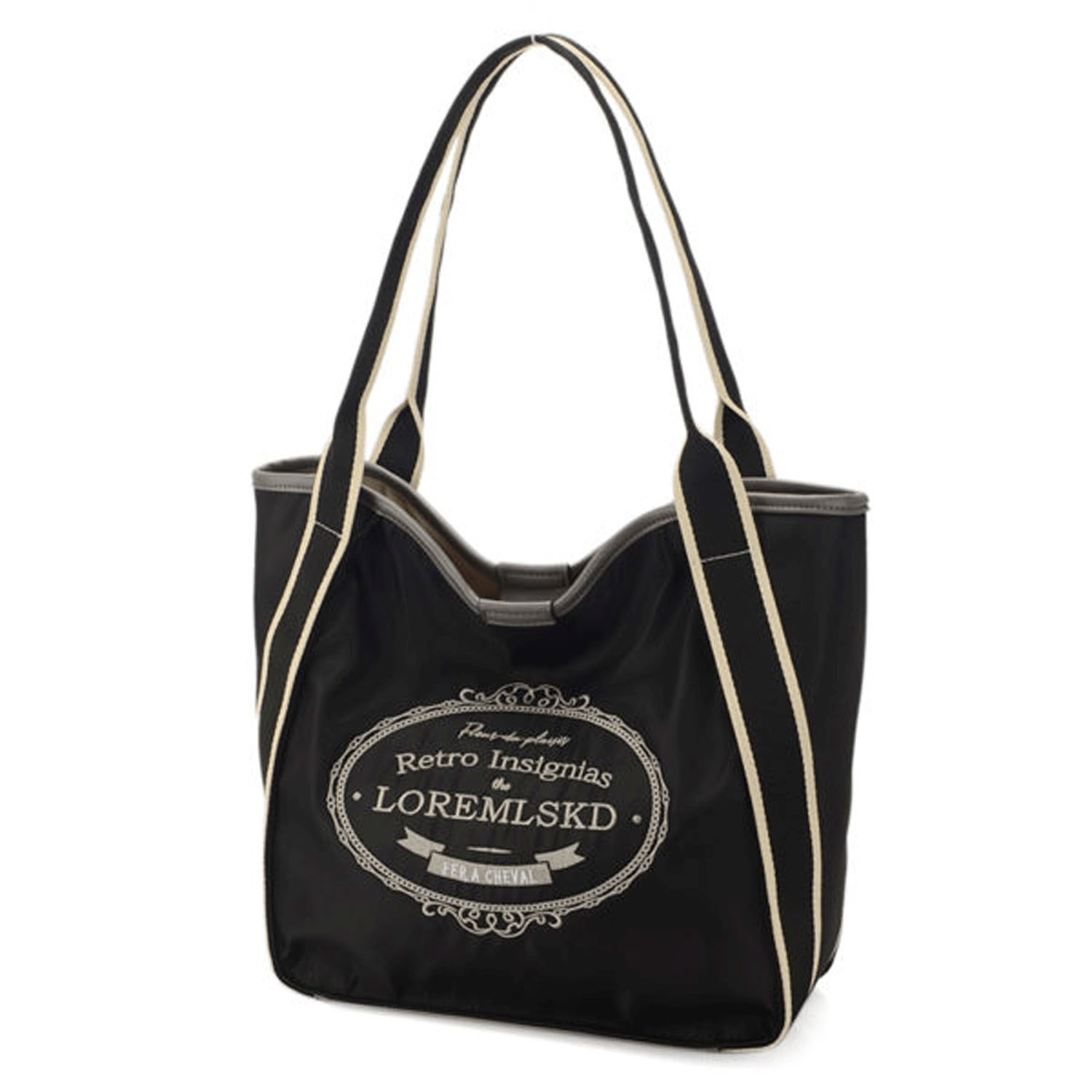 刺繍ラインテープハンドルトートバッグ - 画像3