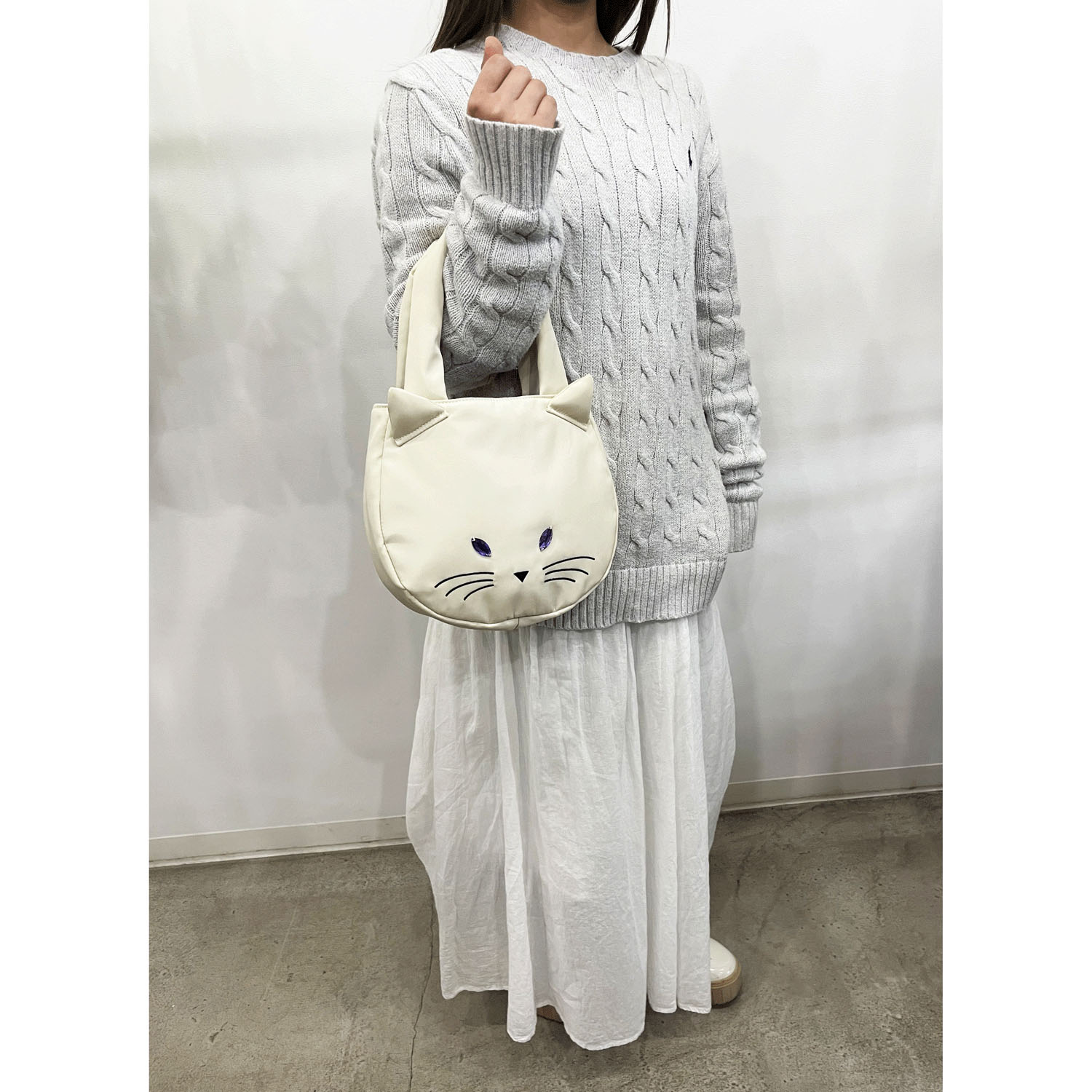 キャットフェイストートバッグ - 画像1