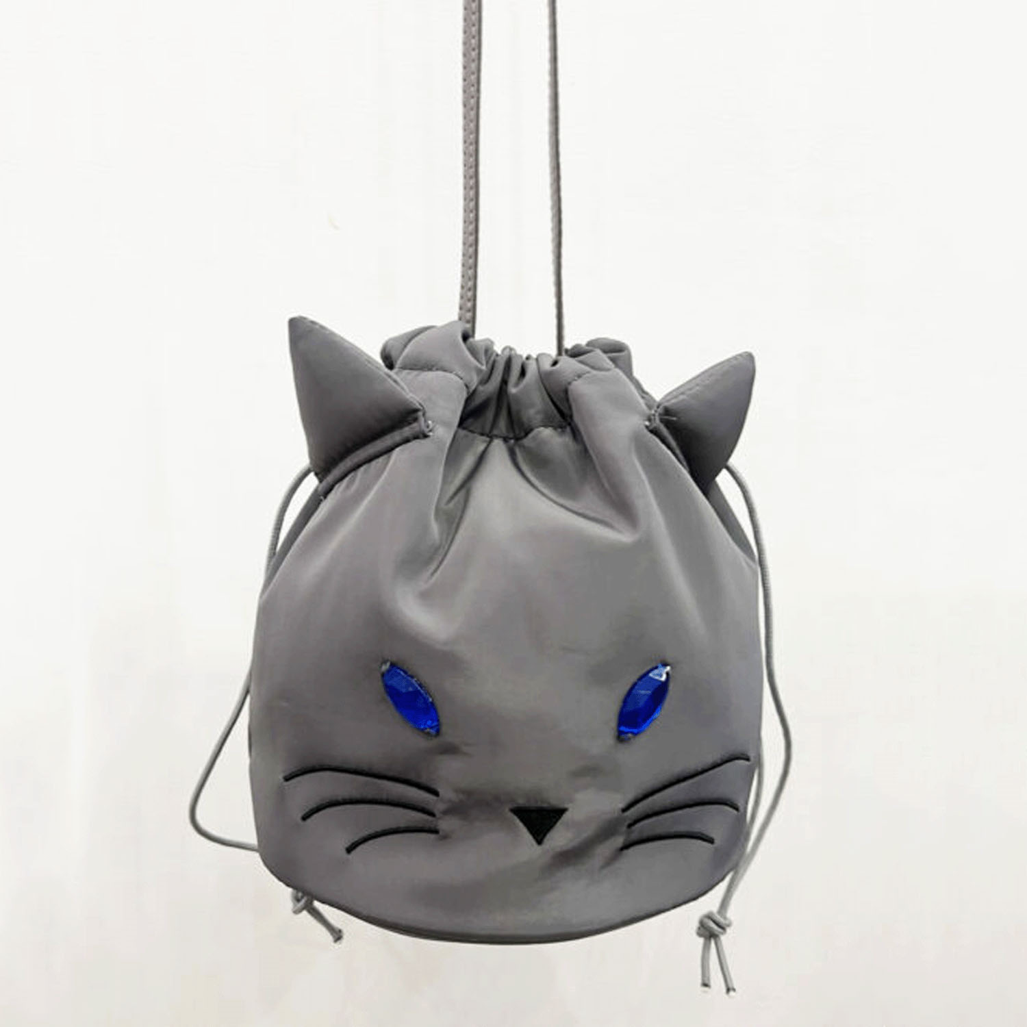 キャットフェイス巾着ショルダーバッグ - 画像3