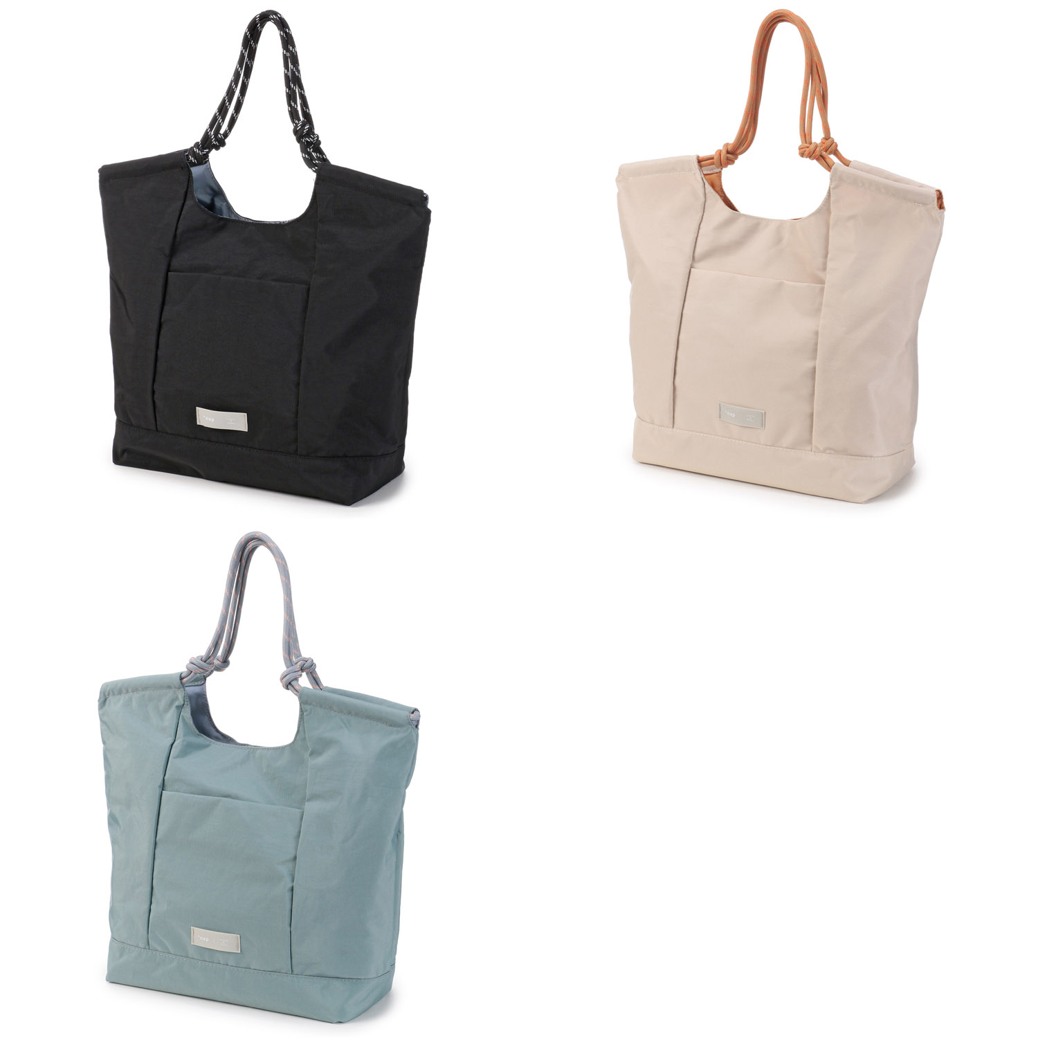 nap ロープハンドル軽量縦型トートバッグ