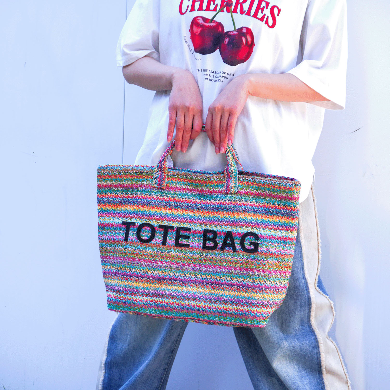 ボーダーライントートバッグ