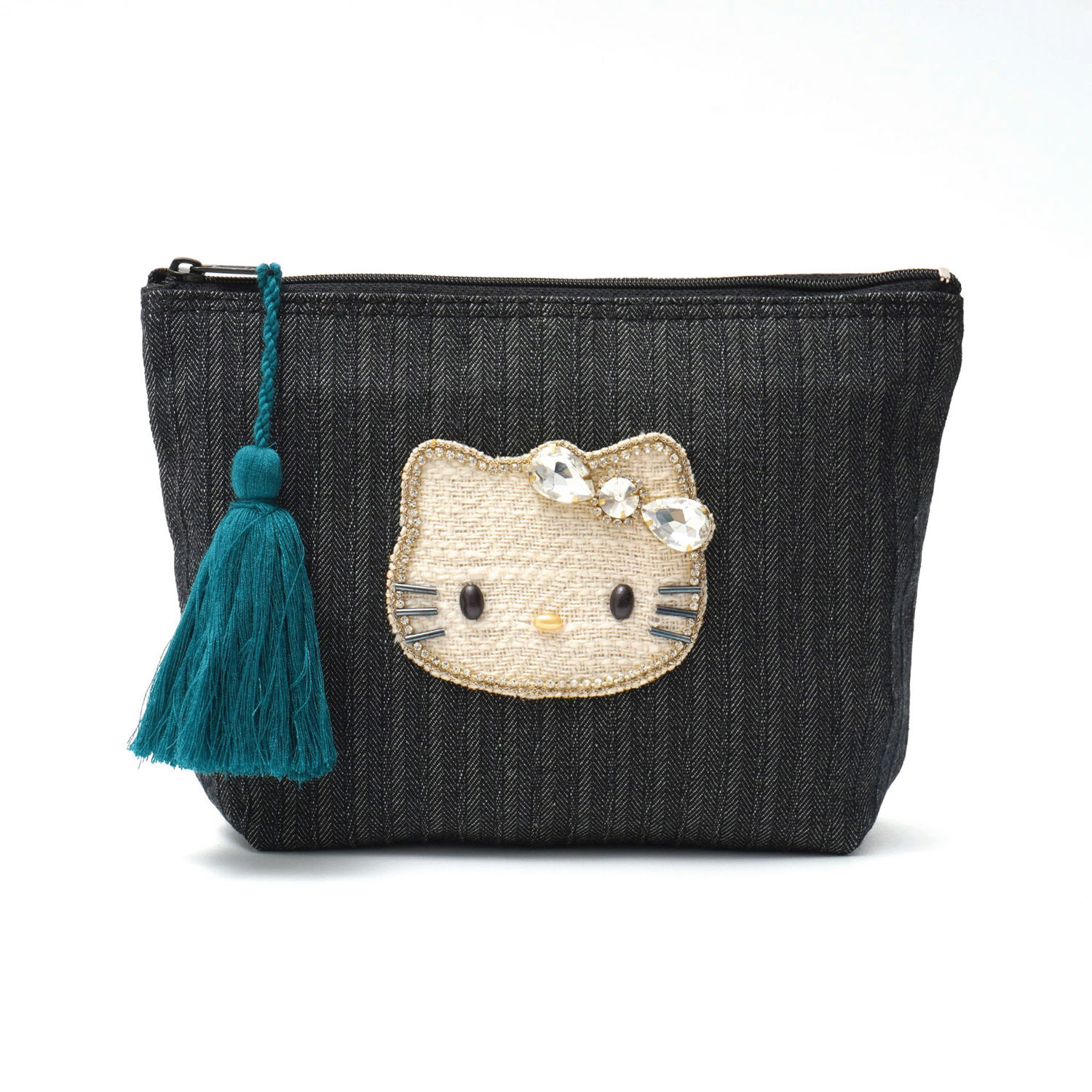 Hello Kitty×MAYGLOBE ヘリンボーンデニムポーチ