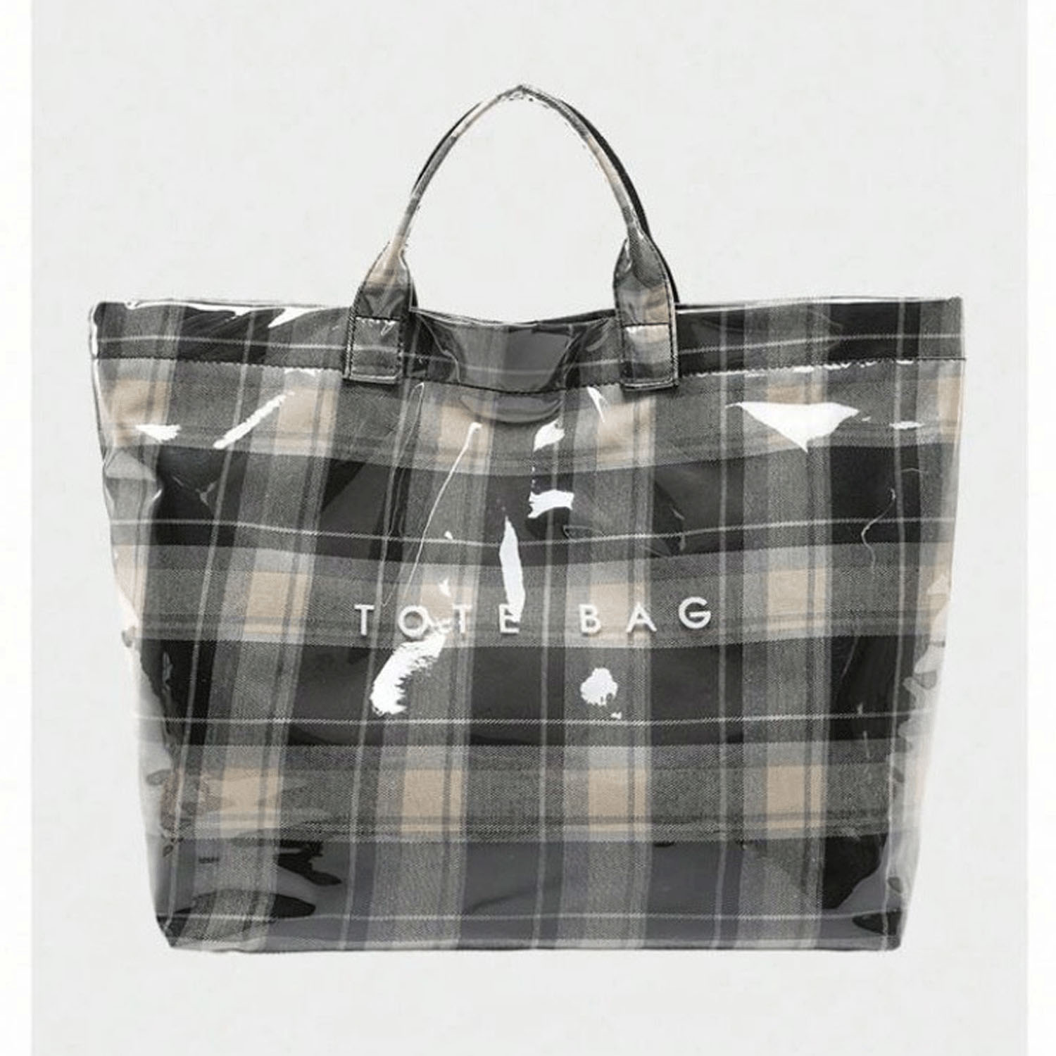 PVCチェックトートバッグ - 画像5