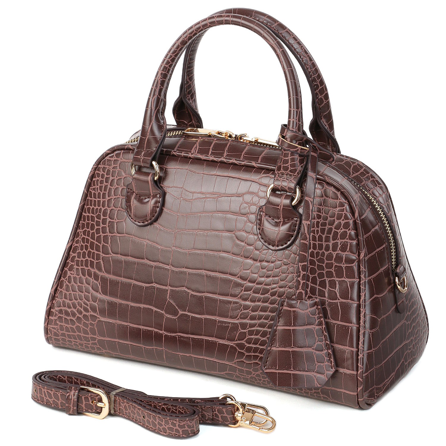 cachecache アソート合皮ボストンバッグ