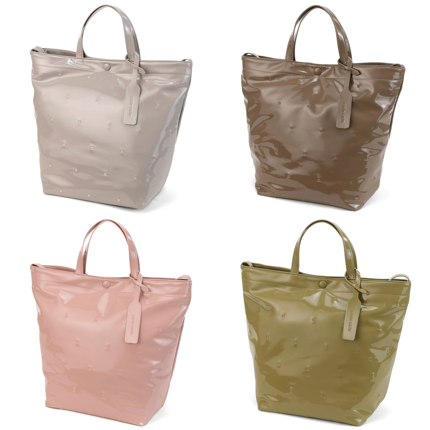 cachecache エナメルドット刺繍2WAYトートバッグ - 画像3