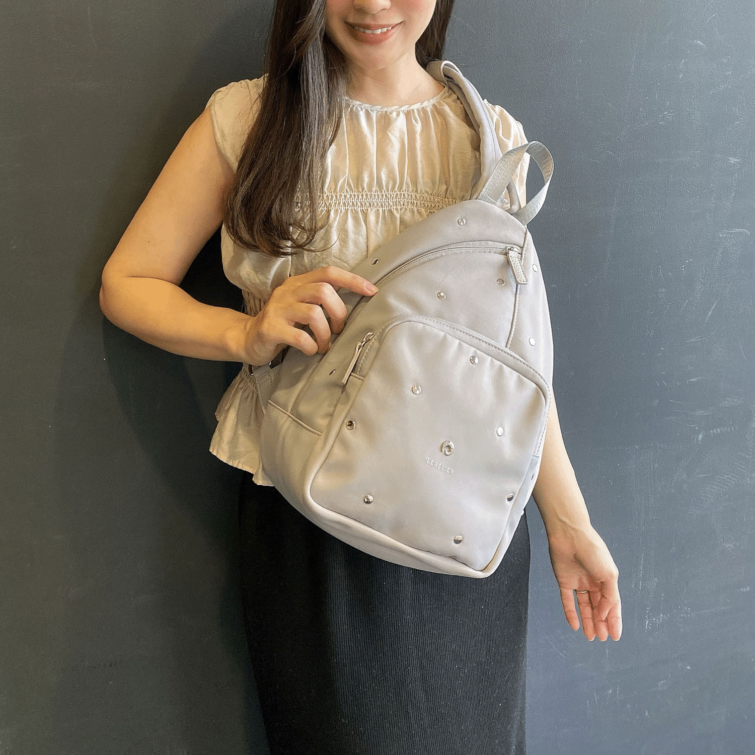 LEBELIERドットスタッズ2WAYリュックサック