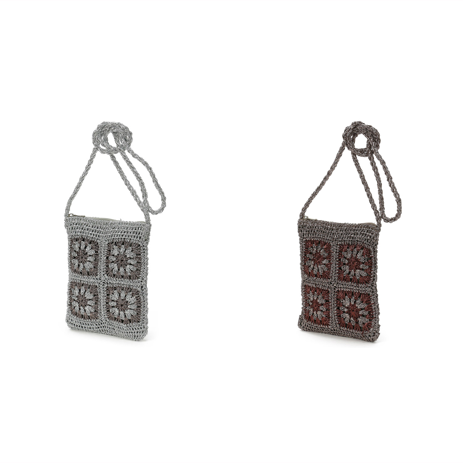 COOCO ラメクロシェ編みミニショルダーバッグ