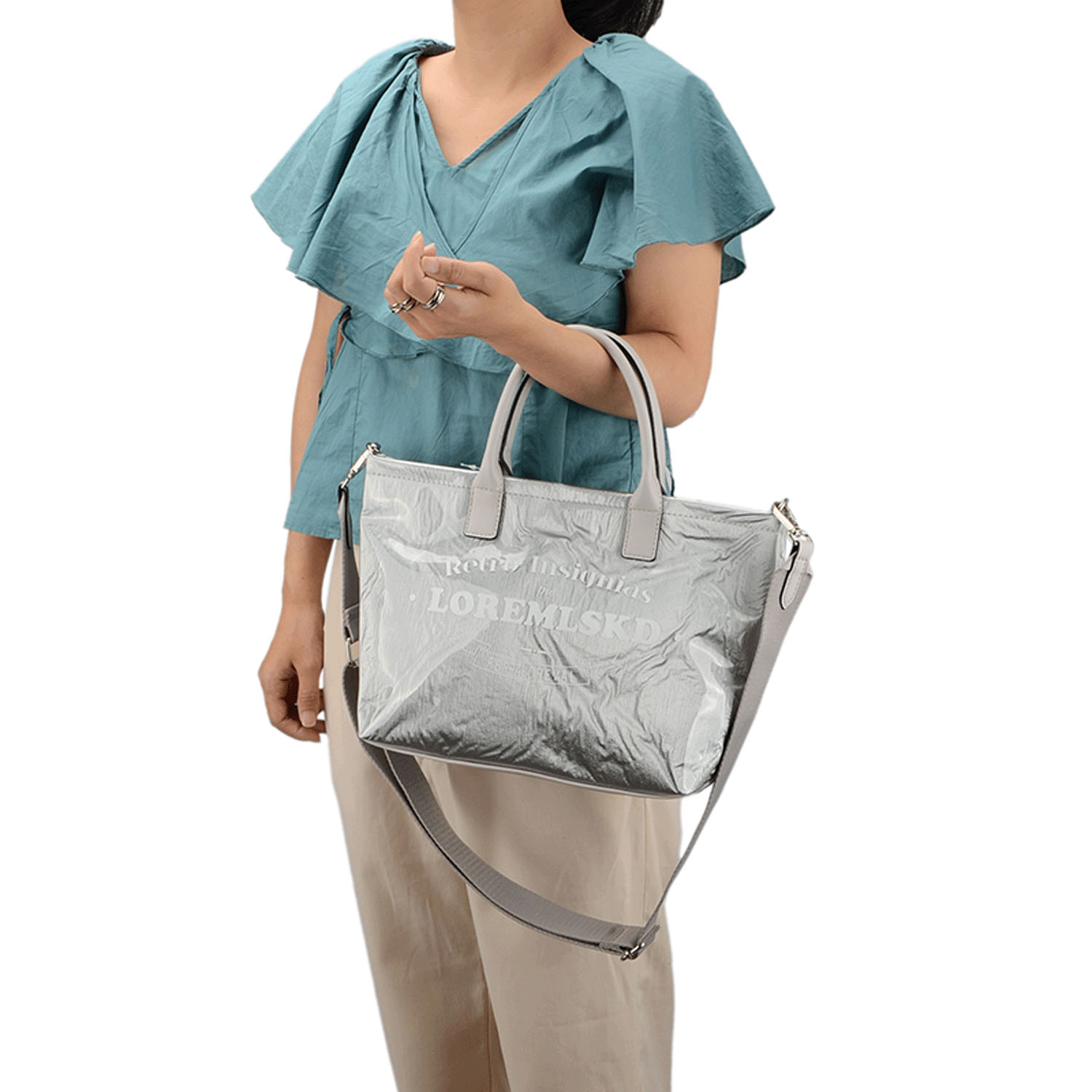 PVCロゴトートバッグ - 画像2