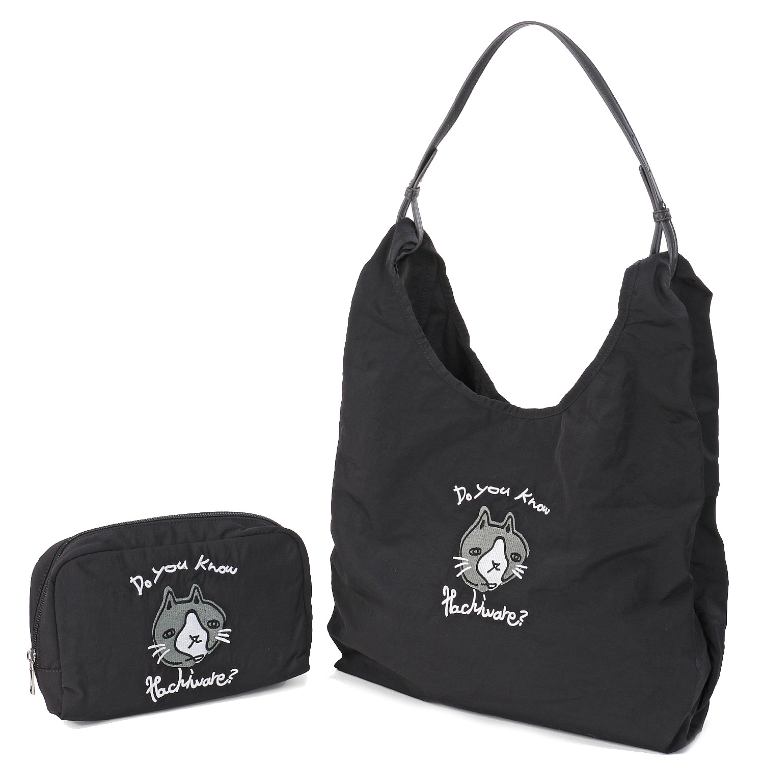 cachecache アニマルドローイング刺繍ナイロントートバッグ - 画像3