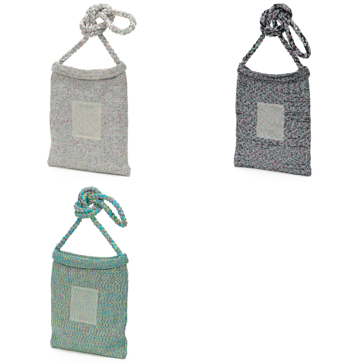 Nananoel MIXラメ入りニットミニショルダーバッグ