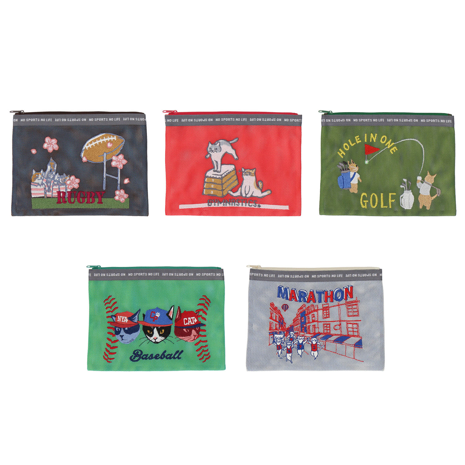 No Sports No Life フラットポーチ - 画像1