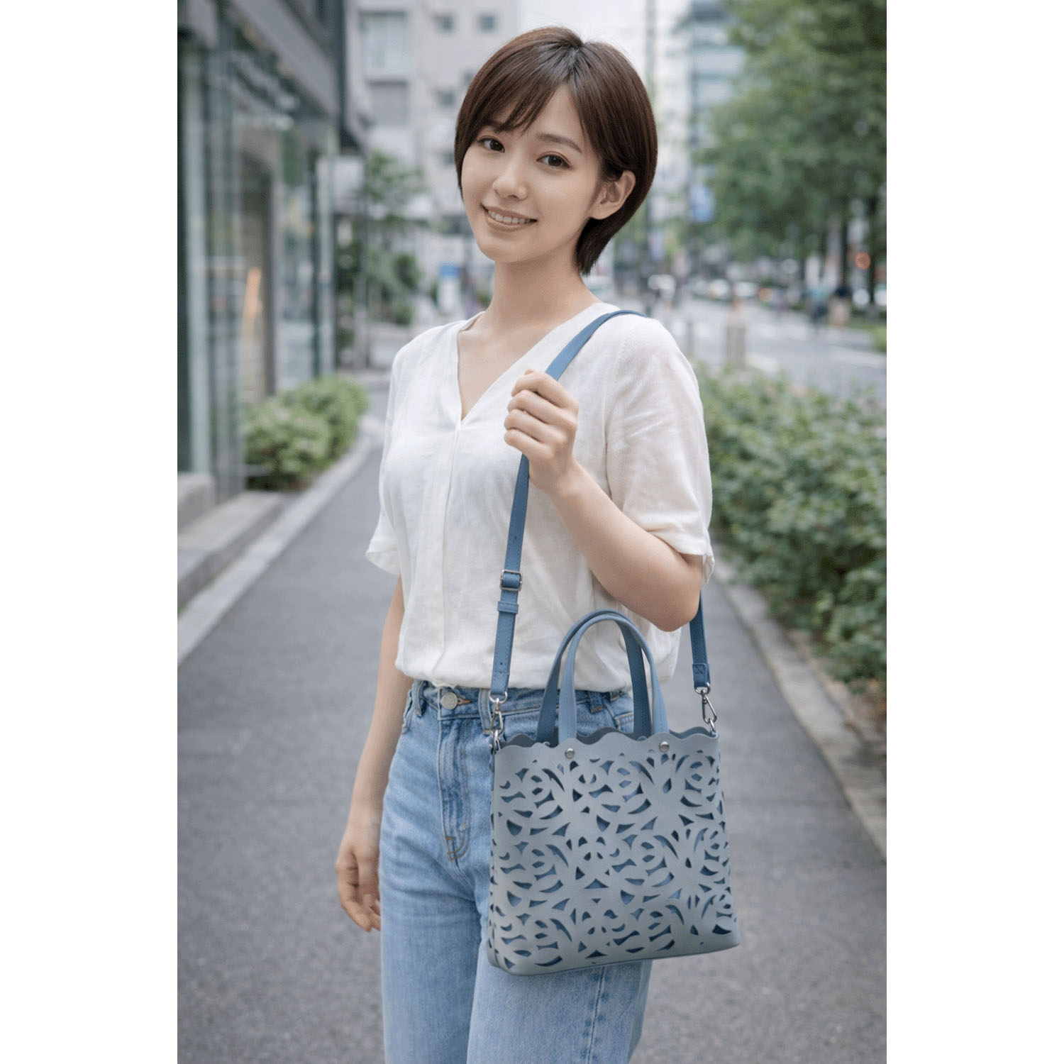 2WAYパンチングトートミニバッグ - 画像3