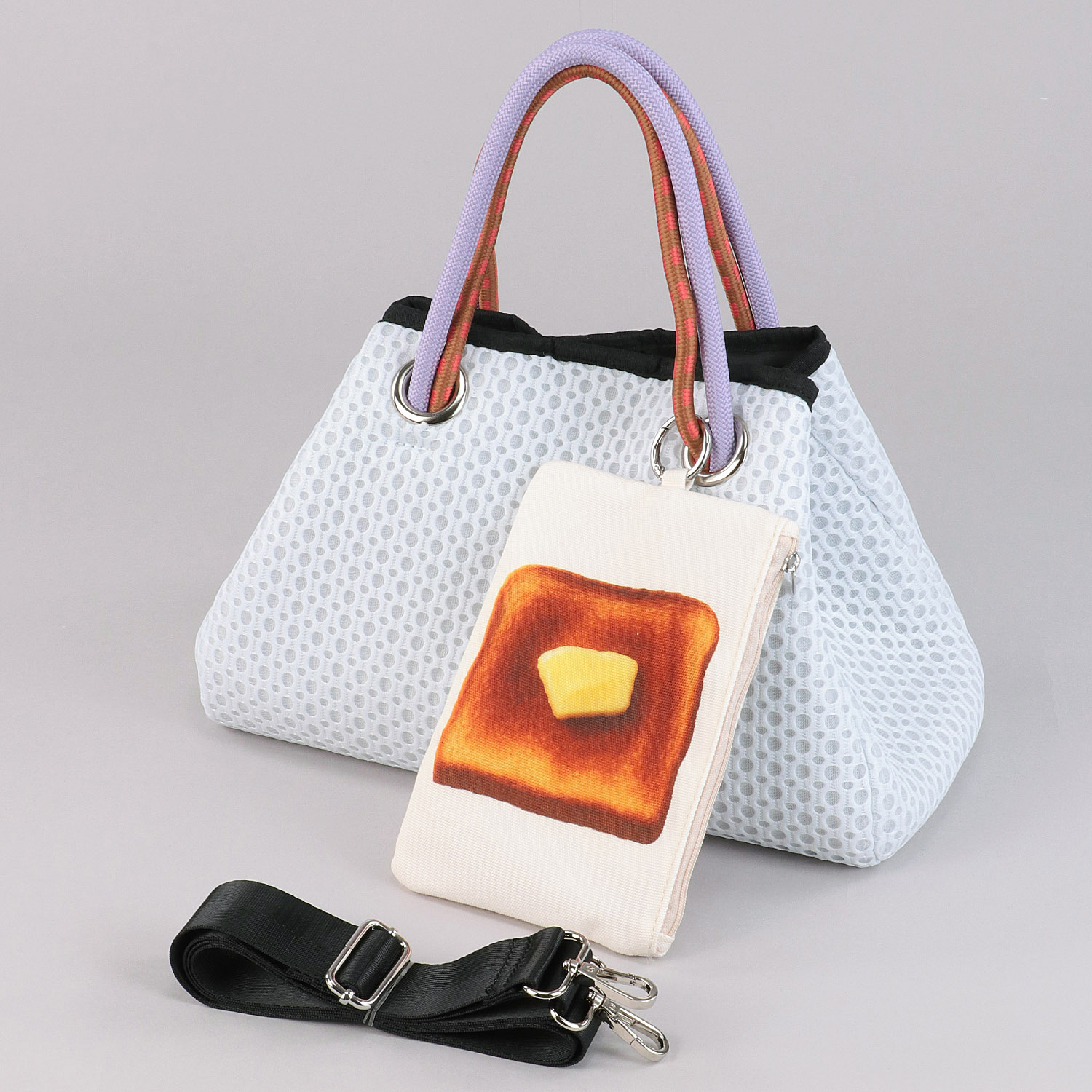 【12－00 在庫ある分で終了】美味しいポーチ付メッシュトートバッグ - 画像2