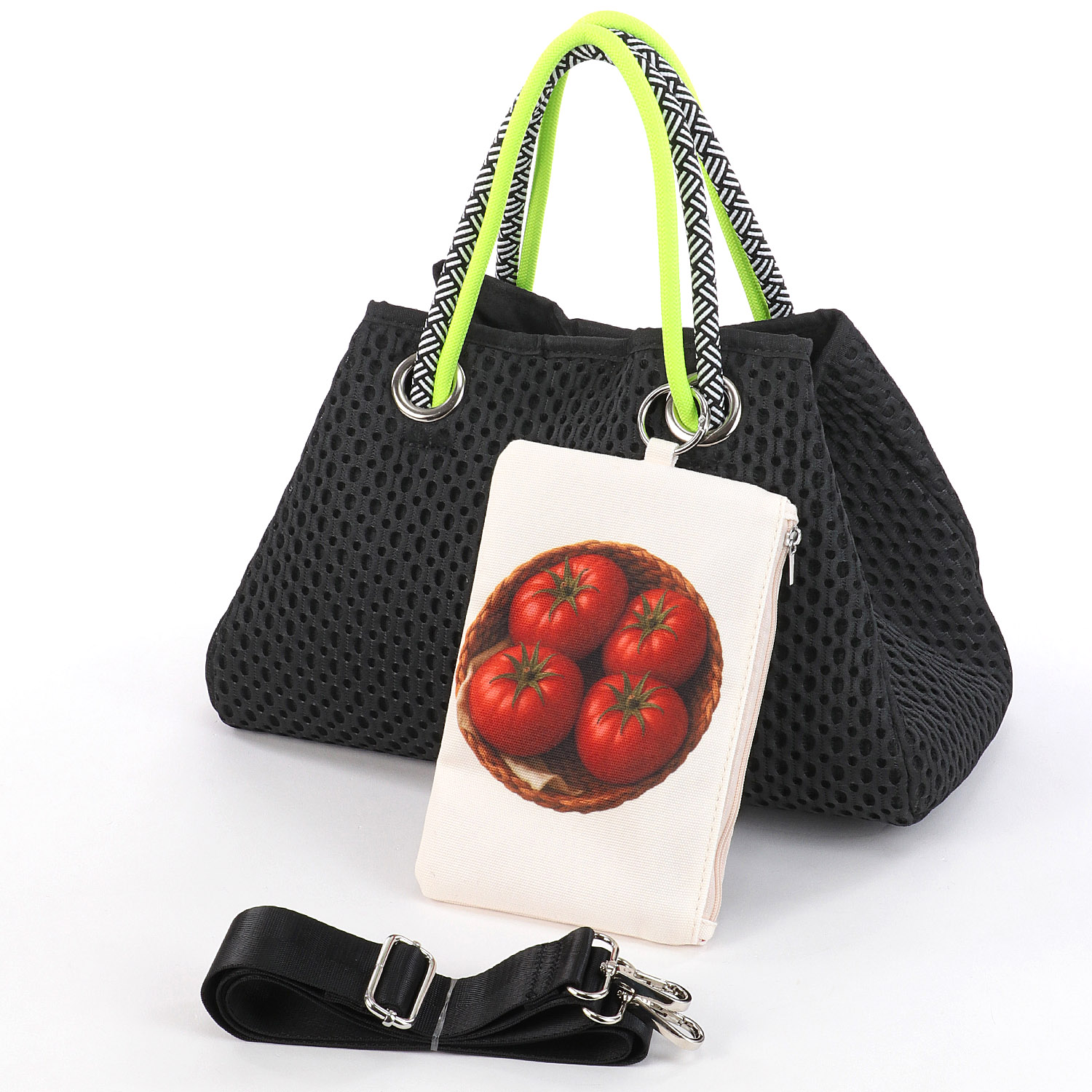 【12－00 在庫ある分で終了】美味しいポーチ付メッシュトートバッグ - 画像7