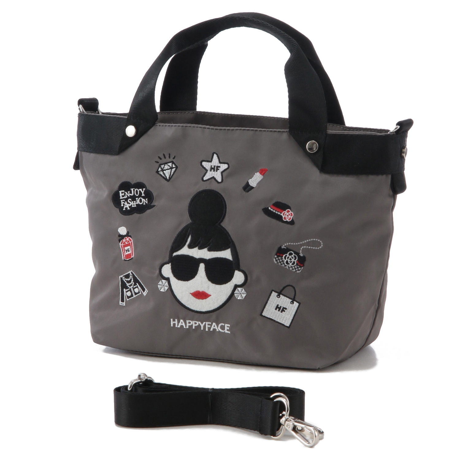 HAPPY FACE レディ・エマ新刺繍多機能2WAYショルダーバッグ - 画像2