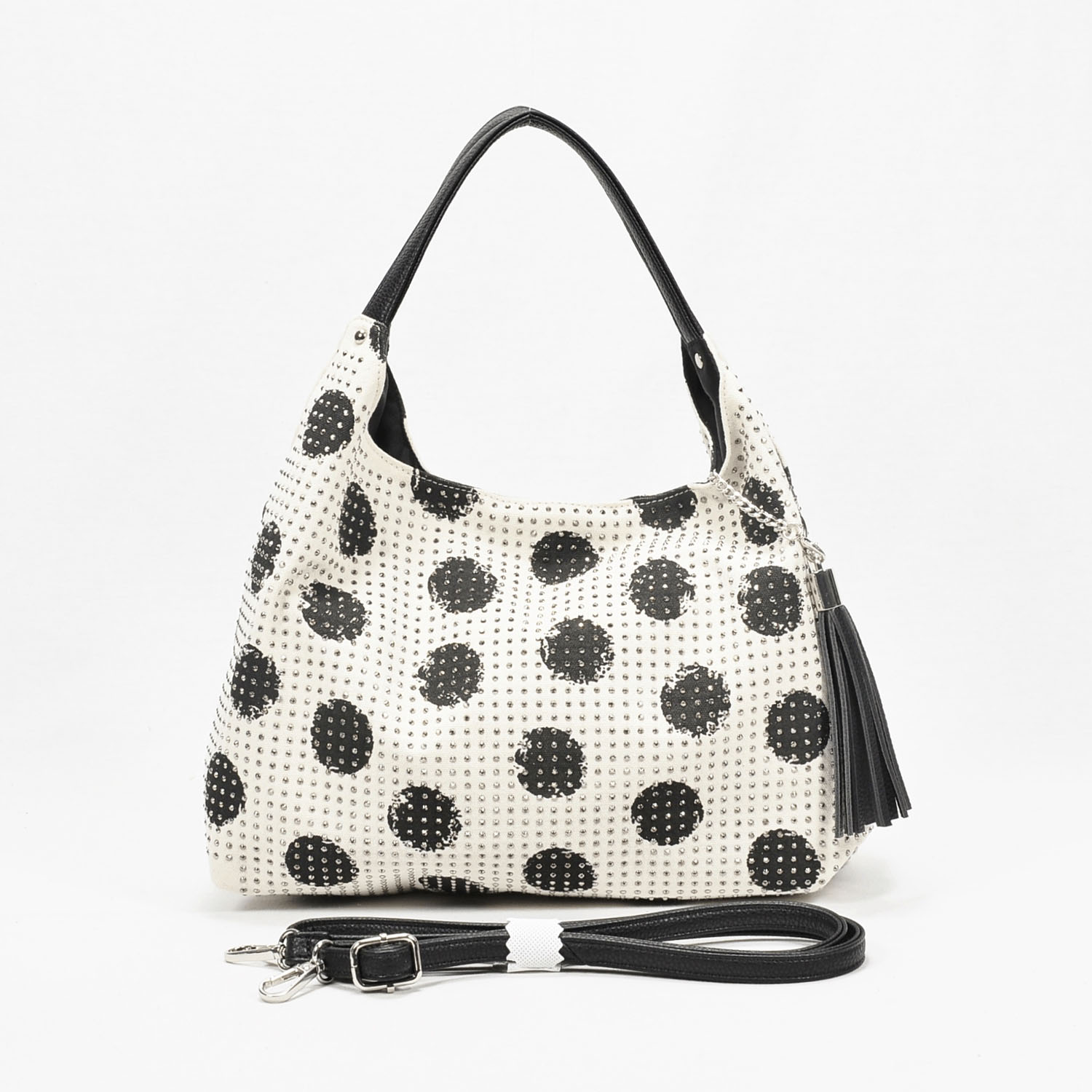 ホットフィックスドット柄バルーンミニ2WAYバッグ - 画像6
