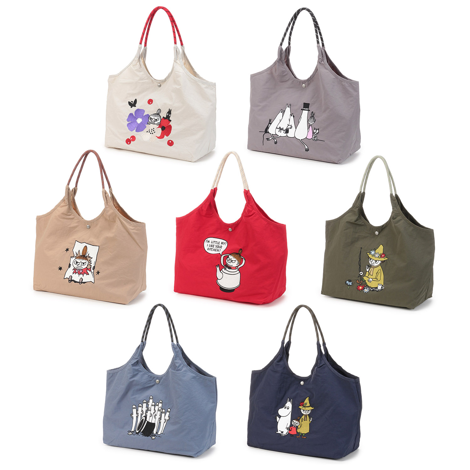 MOOMIN ナイロン刺繍トートバッグ
