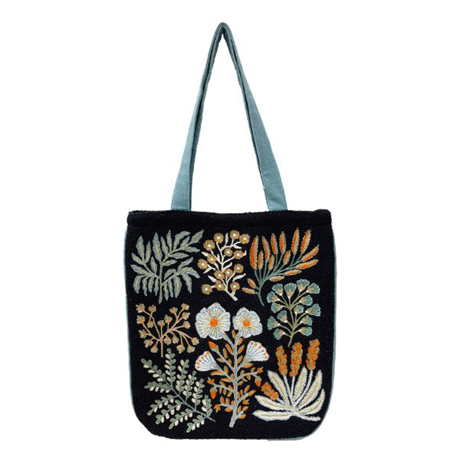 プラント刺繍フラットトートバッグ - 画像3