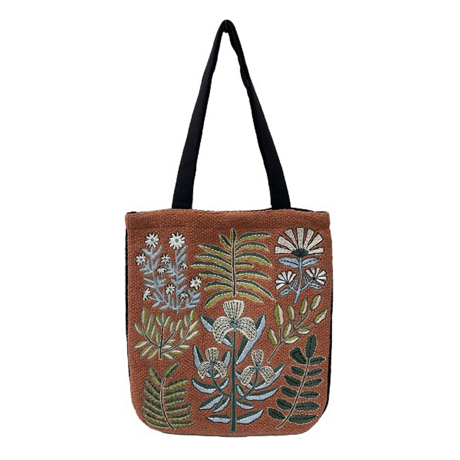 プラント刺繍フラットトートバッグ - 画像4