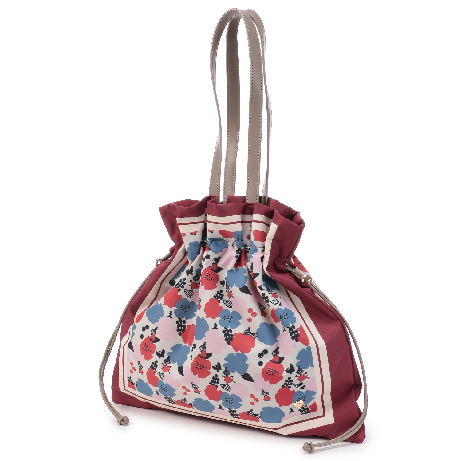 MOOMIN スカーフ柄巾着トートバッグ - 画像4