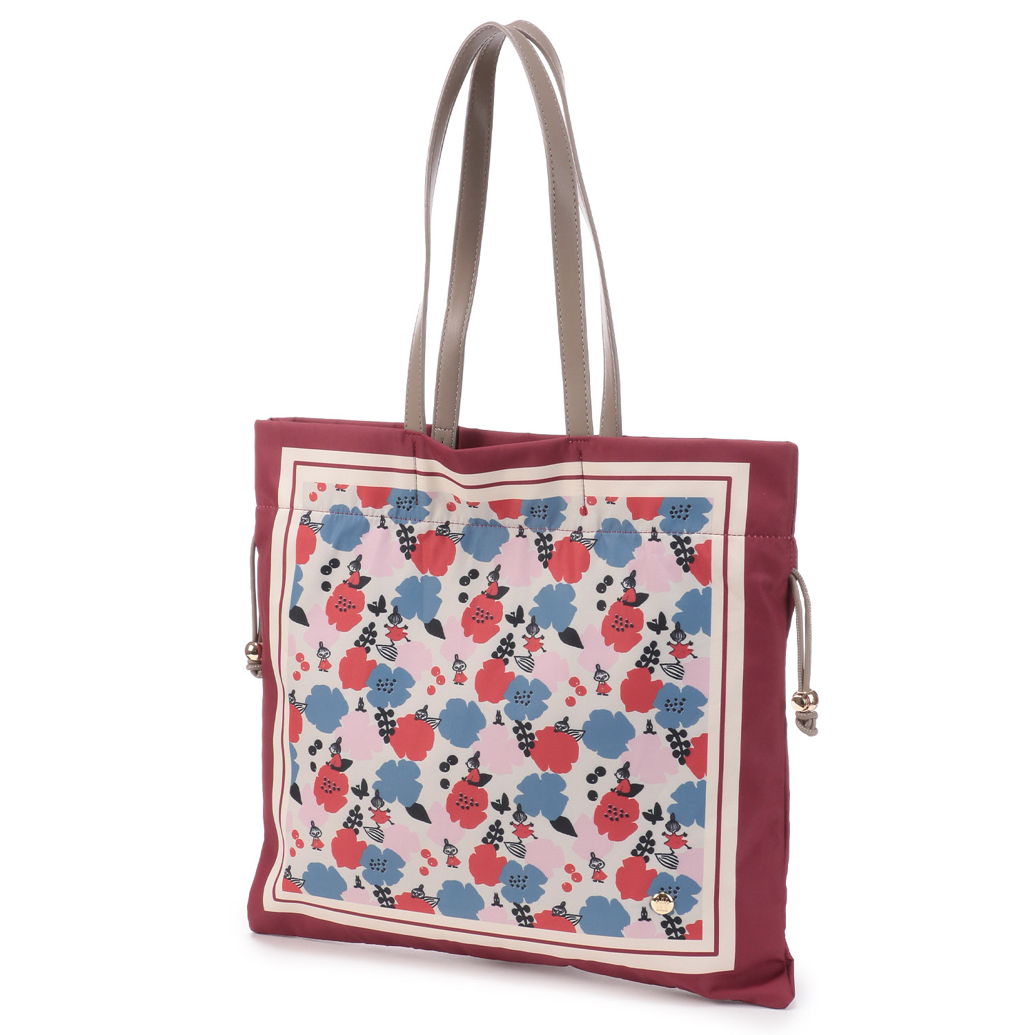 MOOMIN スカーフ柄巾着トートバッグ - 画像4