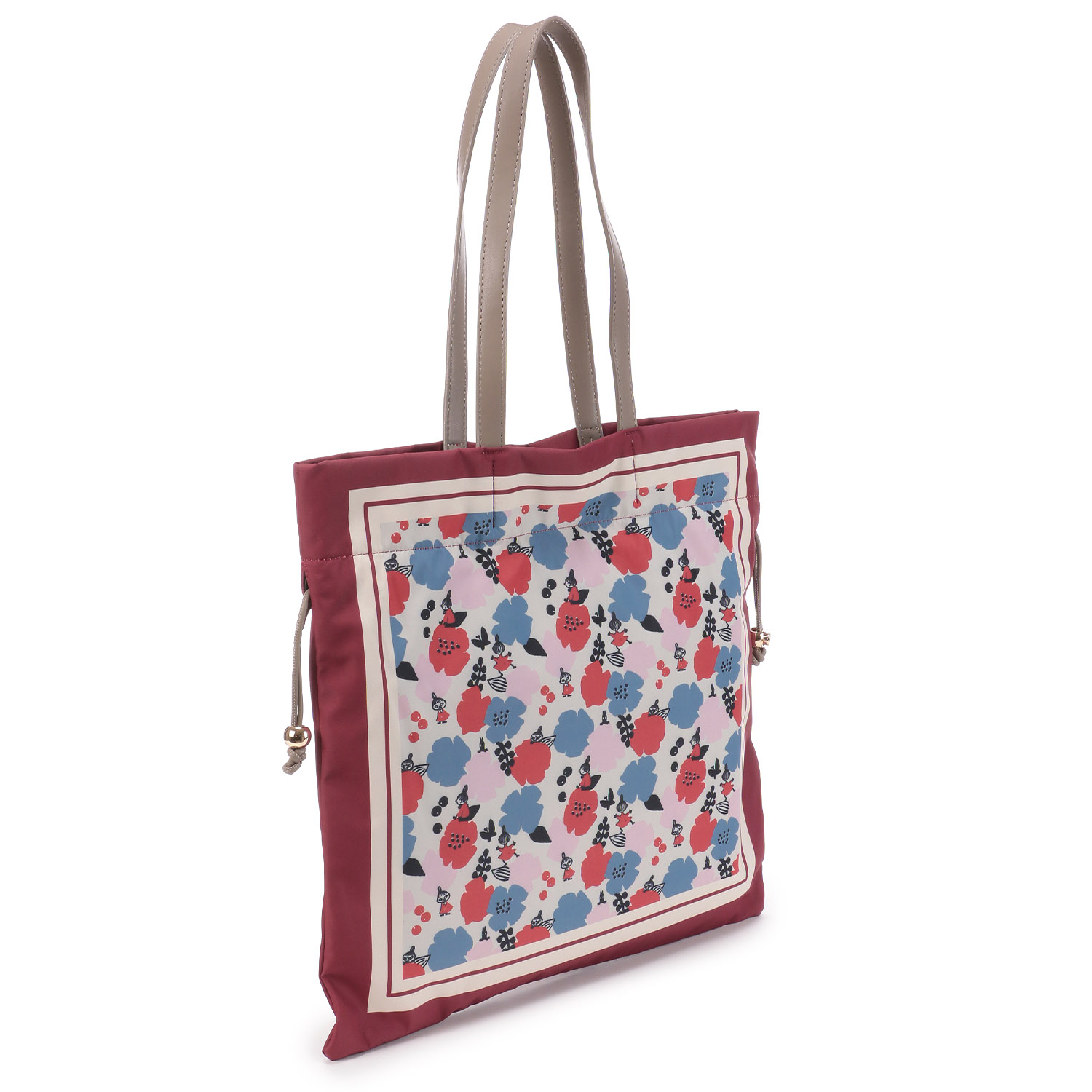 MOOMIN スカーフ柄巾着トートバッグ - 画像5