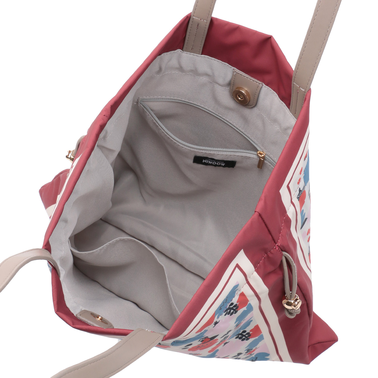 MOOMIN スカーフ柄巾着トートバッグ - 画像6