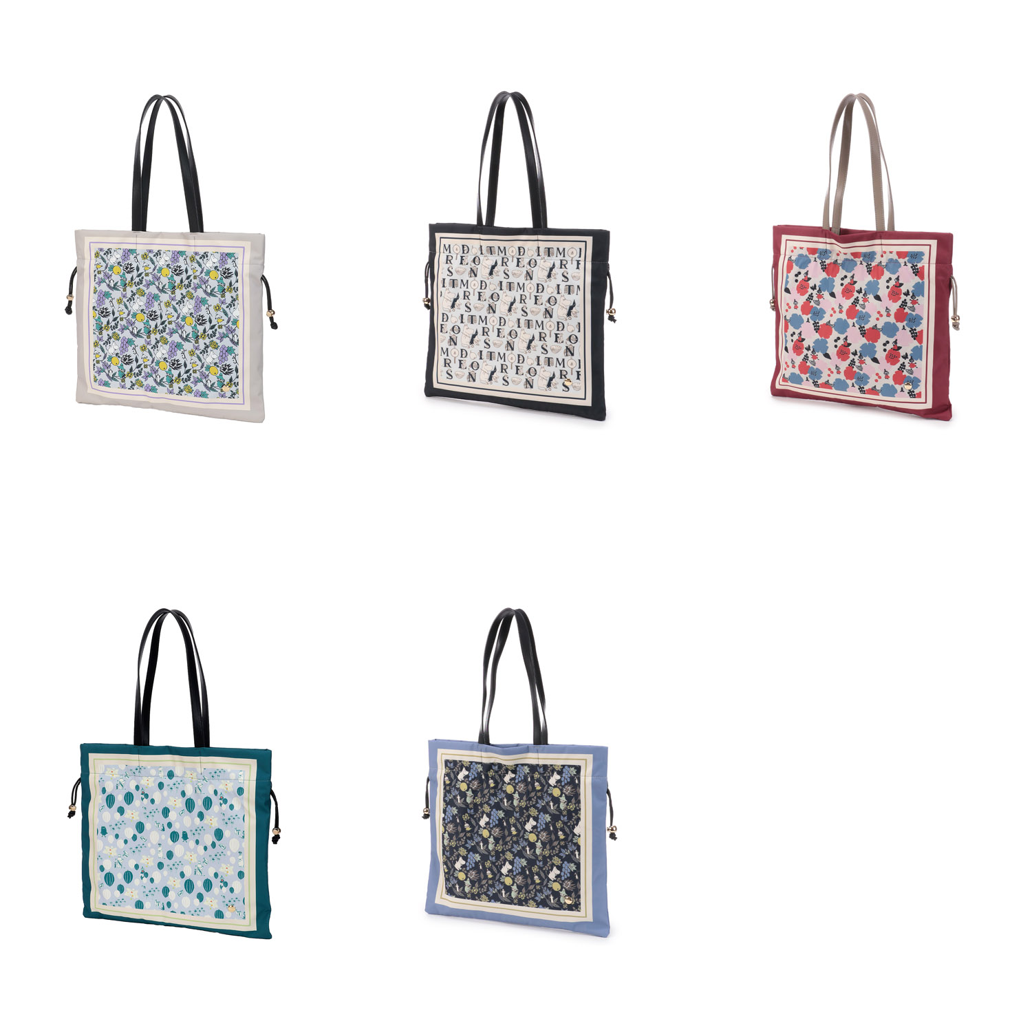 MOOMIN スカーフ柄巾着トートバッグ