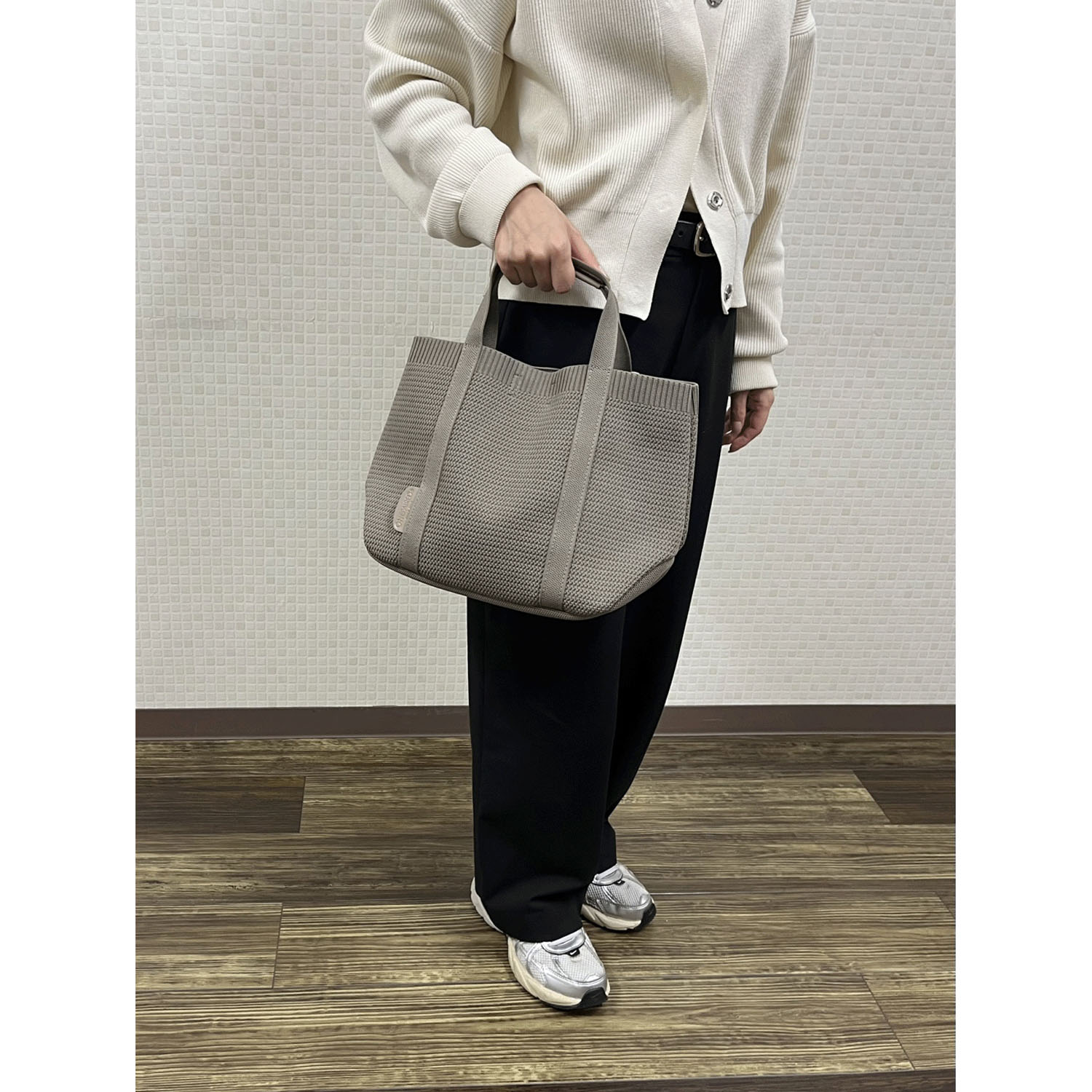 ONE PAIRED（ワンペアード） ニットトートバッグM - 画像1