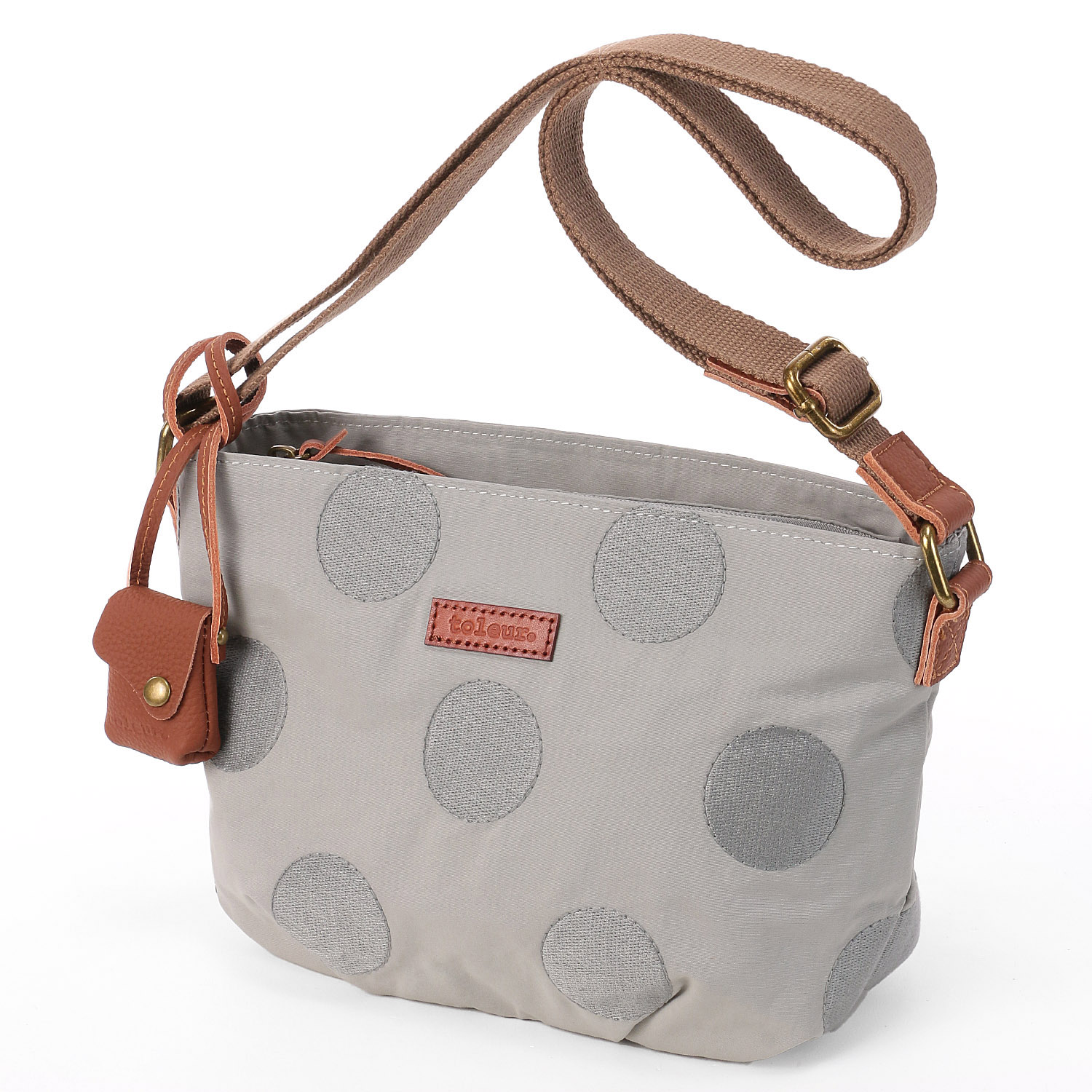 【11－00、12－00 在庫ある分で終了】toleur ドット刺繍横型ショルダーバッグ - 画像2