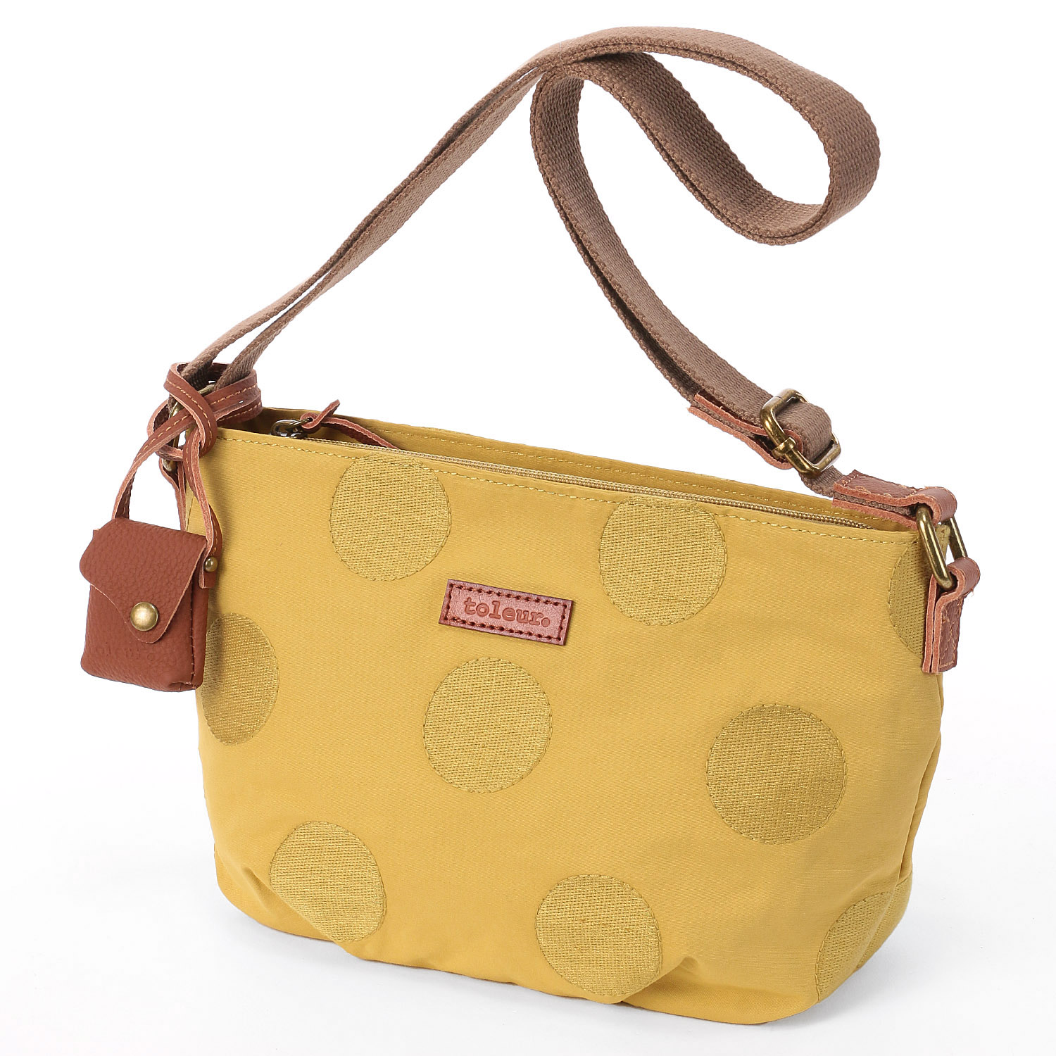 【11－00、12－00 在庫ある分で終了】toleur ドット刺繍横型ショルダーバッグ - 画像6