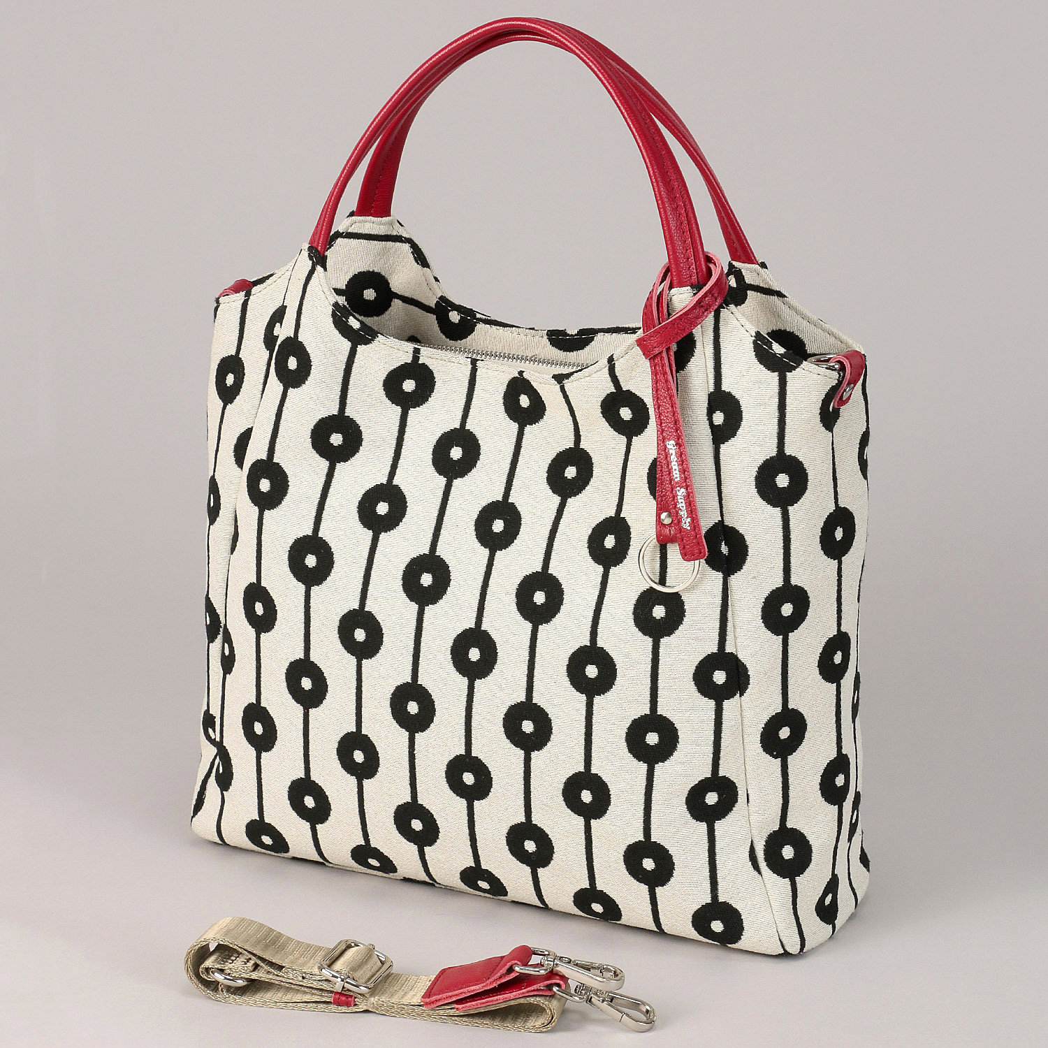 gream supply 幾何学ジャガード2WAYバッグ - 画像2