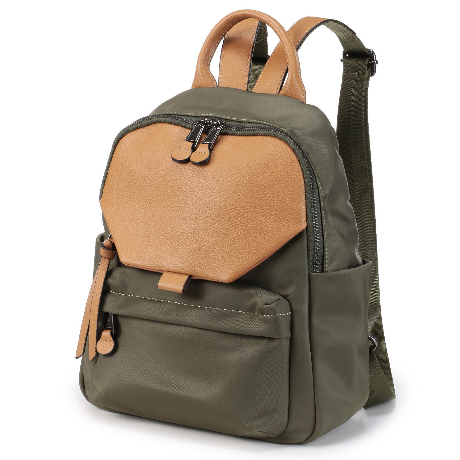 ナイロン×牛革リュックサック - 画像4