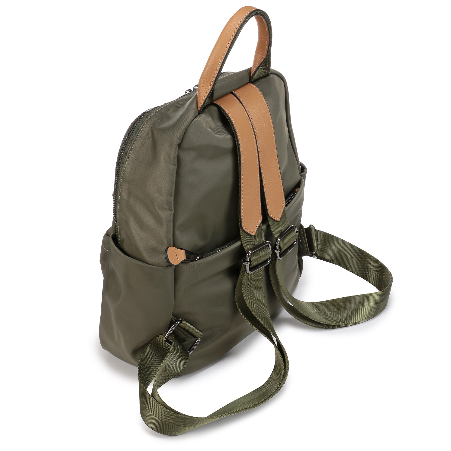 ナイロン×牛革リュックサック - 画像5