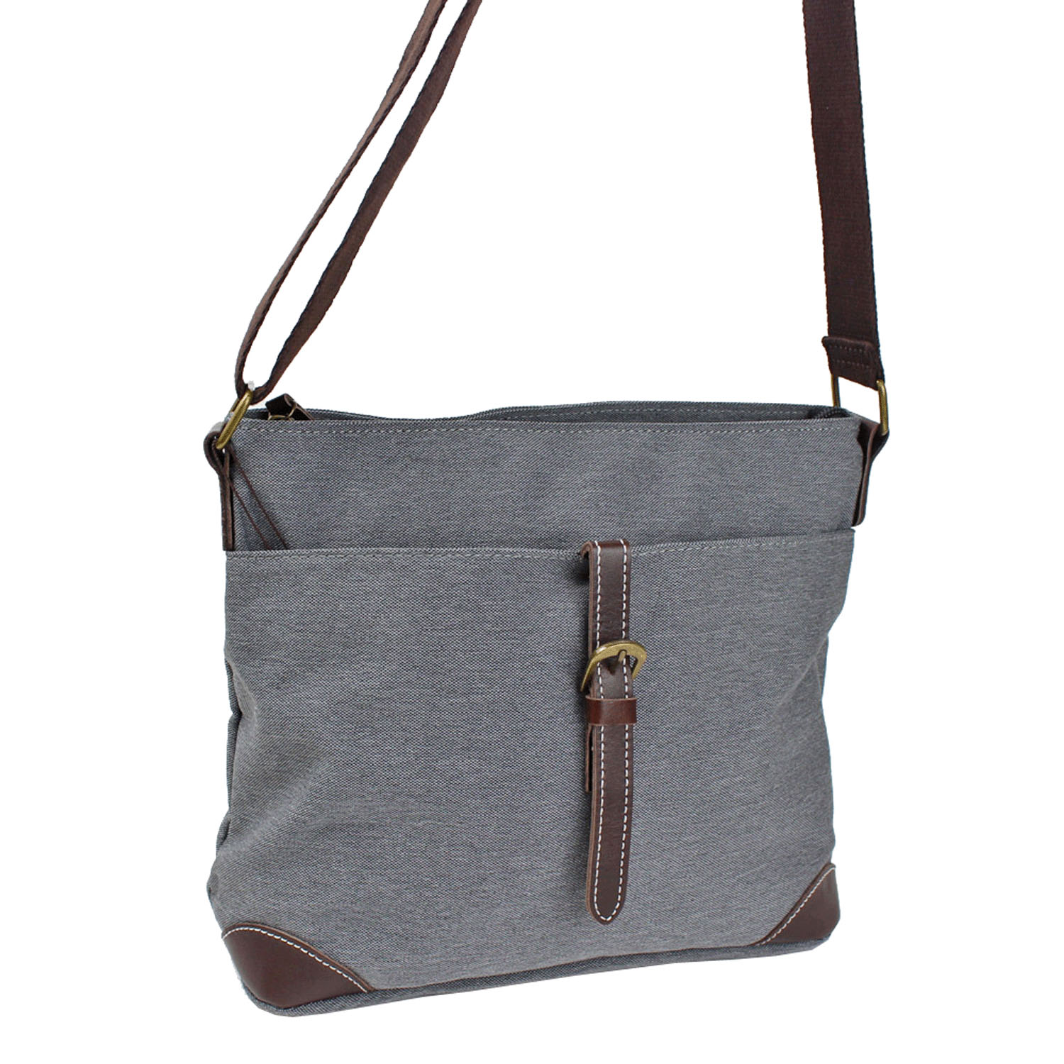 ナイロン×牛革ショルダーバッグ - 画像2