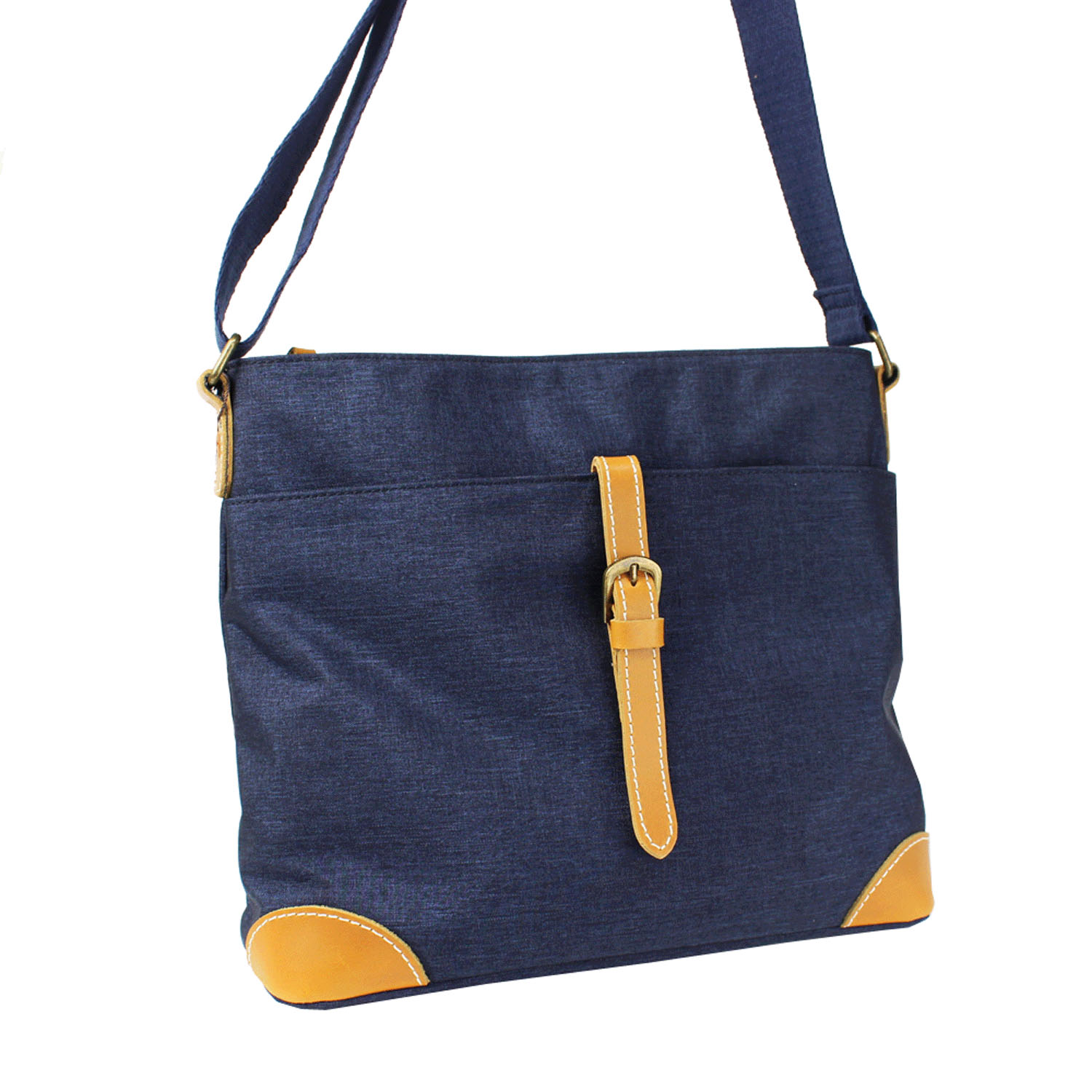 ナイロン×牛革ショルダーバッグ - 画像7