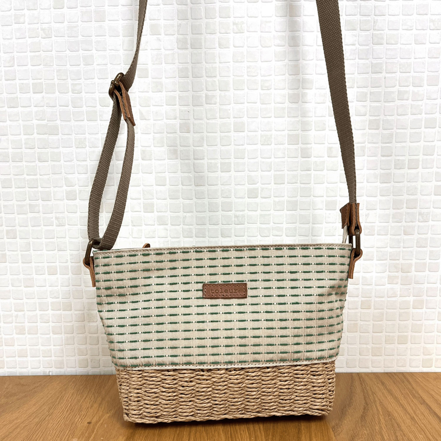 toleur ペーパー編みショルダーバッグ - 画像3