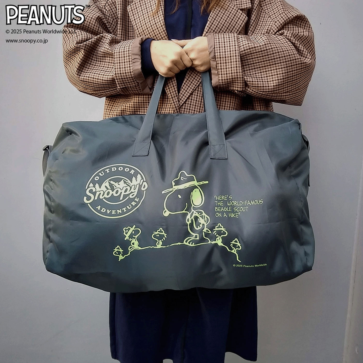 PEANUTS スヌーピー大型折りたたみボストンバッグ - 画像2