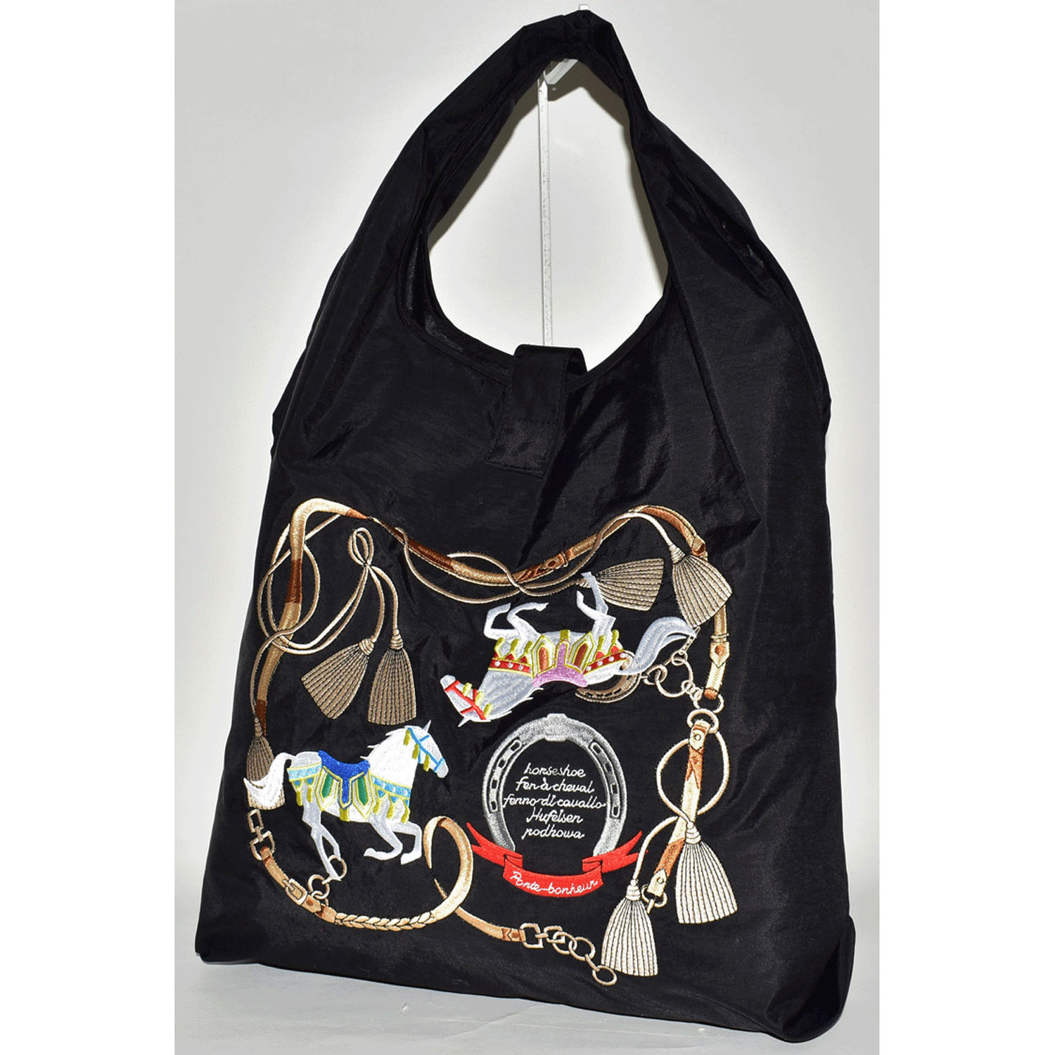 馬柄刺繍コンパクトトートバッグ - 画像12