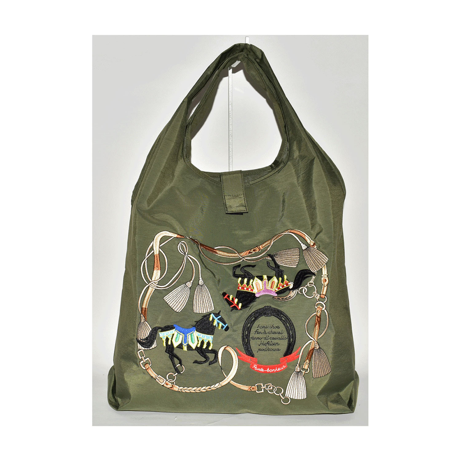 馬柄刺繍コンパクトトートバッグ - 画像15